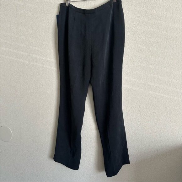 Rena Rowan Black Silk Pants - Straight Leg, Size 14, NWT, Elegant & Timeless - Picture 5 of 9